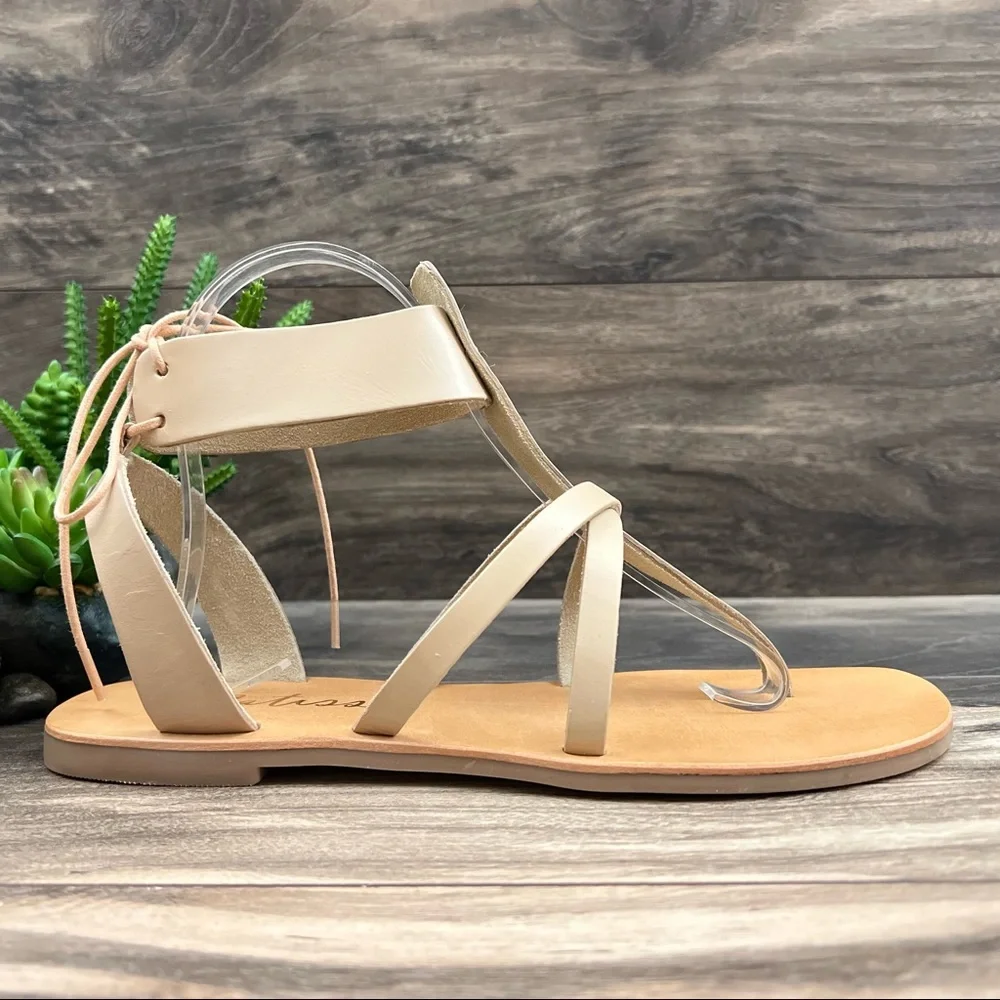 NIB Matisse Sunnie Gladiator Leather Sandal Natural - Picture 7 of 15